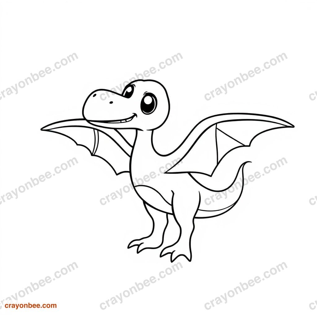 Pterodactyl Coloring Page — Free Printable PDF