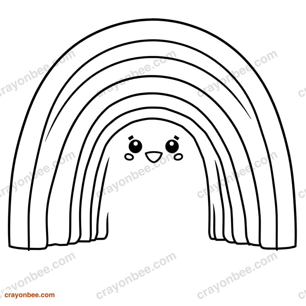 Rainbow Arches Coloring Page — Free Printable PDF