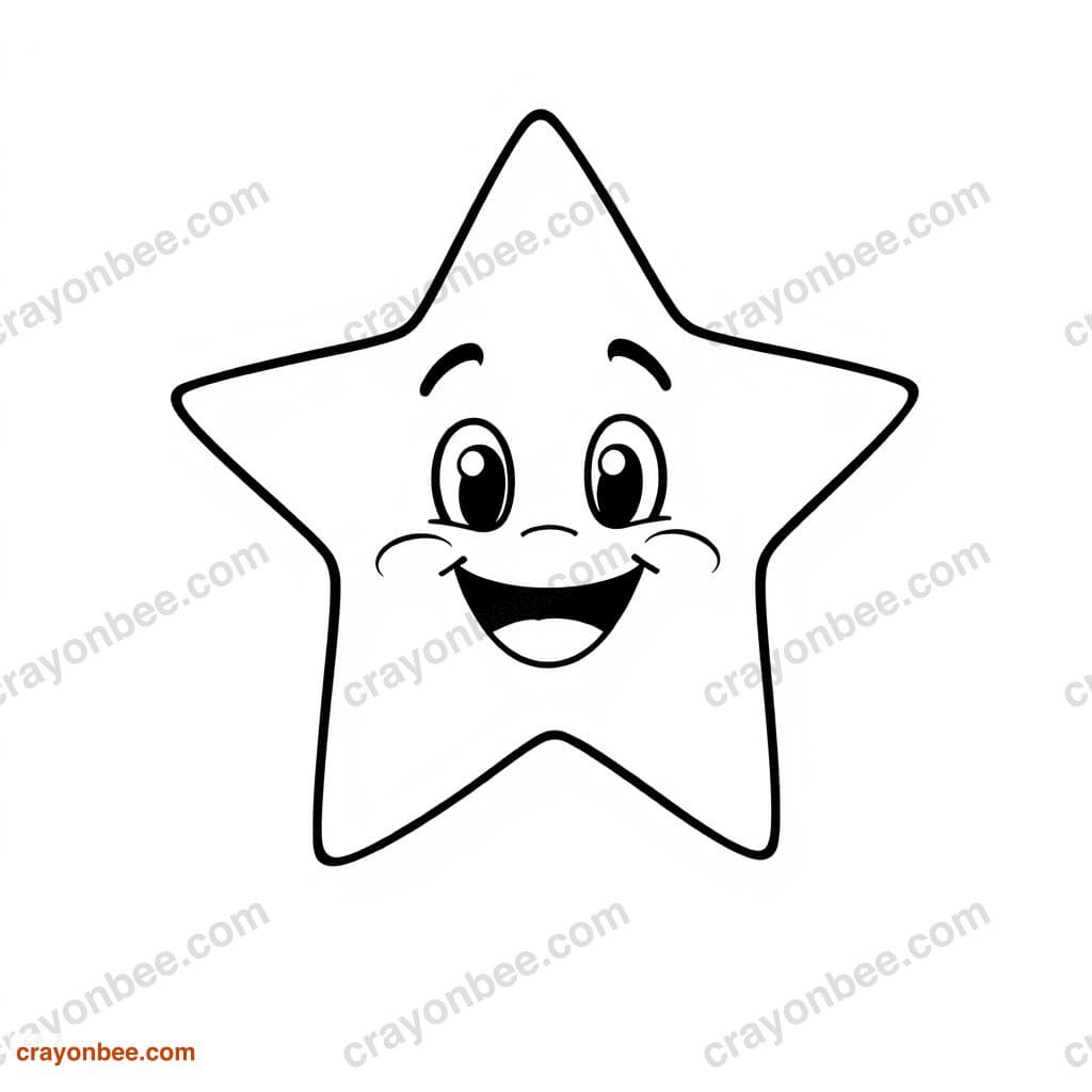 Report Card Star Coloring Page — Free Printable PDF