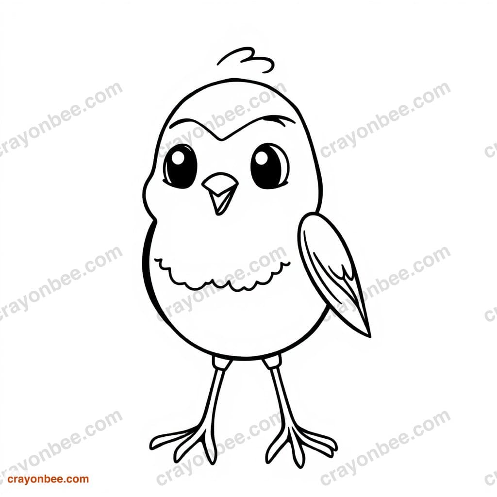 Robin Coloring Page — Free Printable PDF