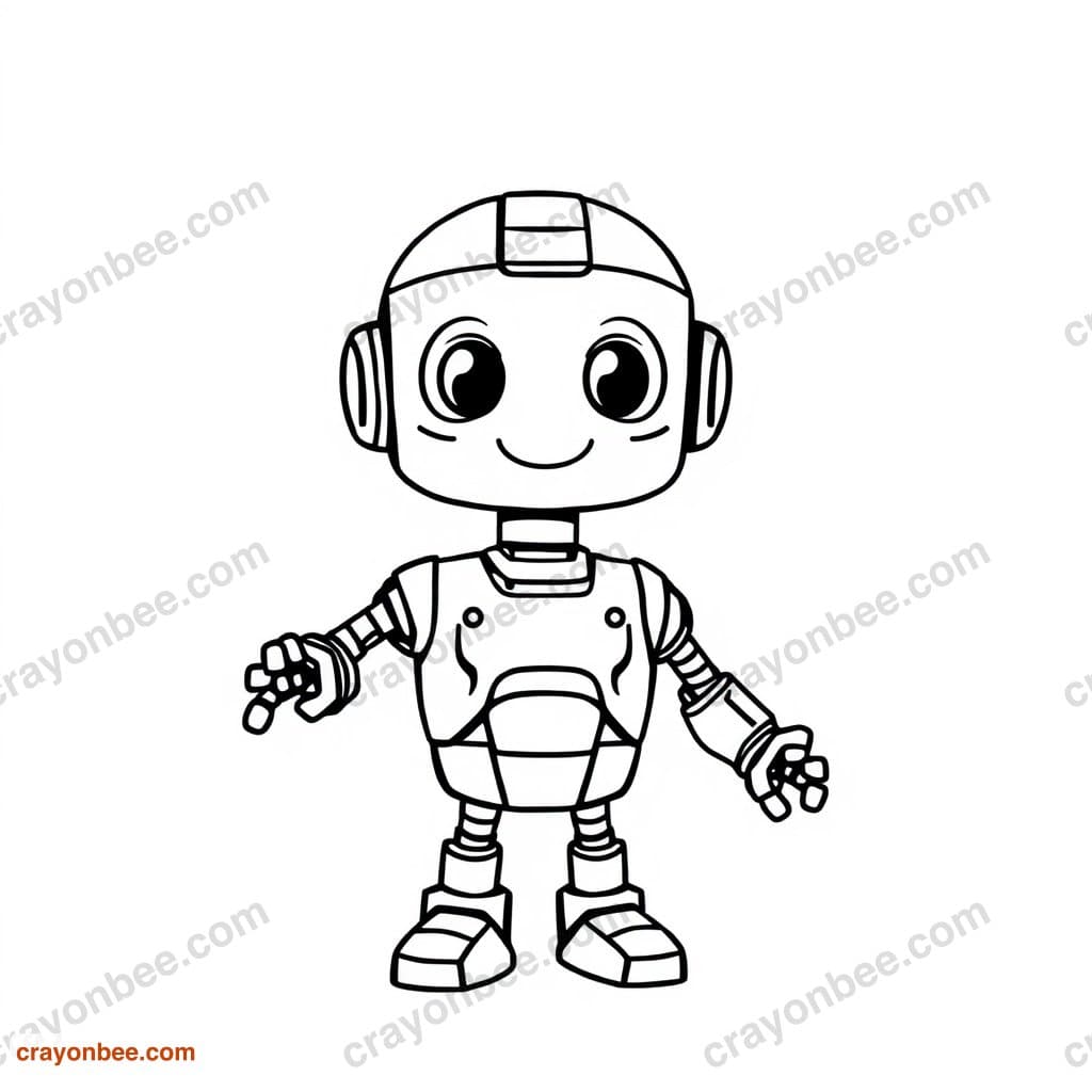 Robotic Arm Coloring Page — Free Printable PDF