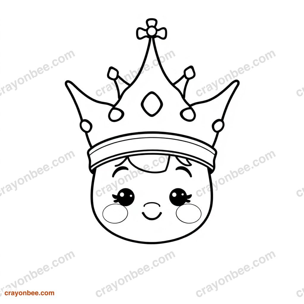 Royal Crown Coloring Page — Free Printable PDF