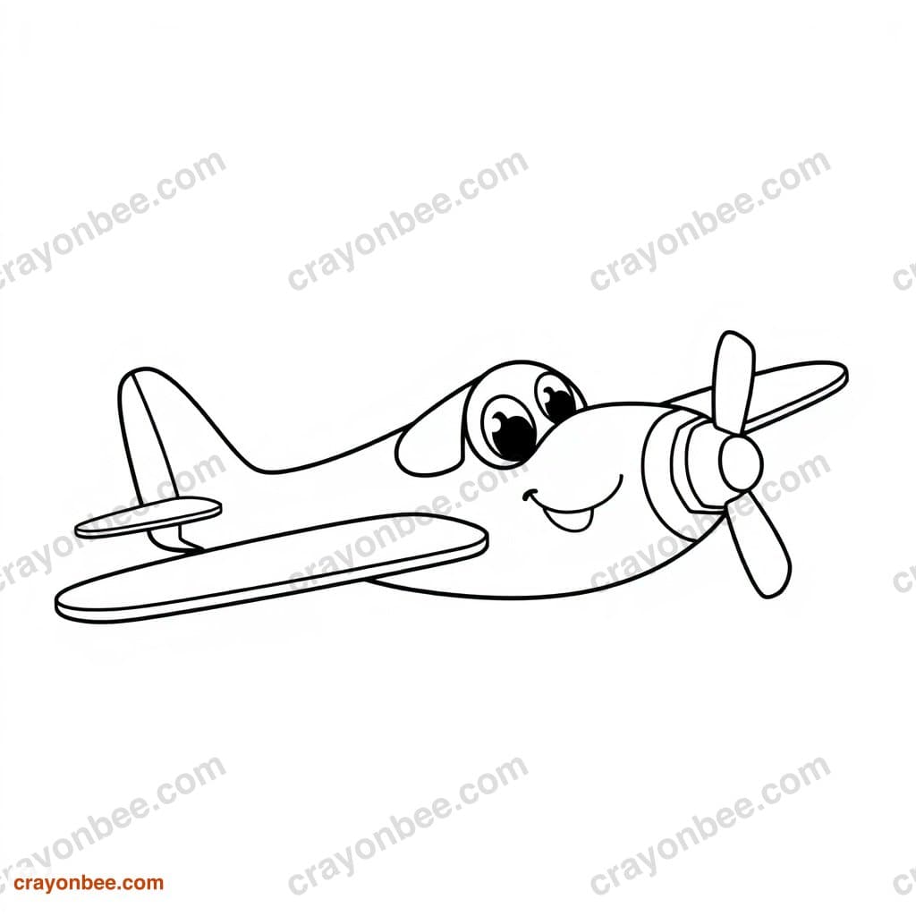 Sailplane Coloring Page — Free Printable PDF