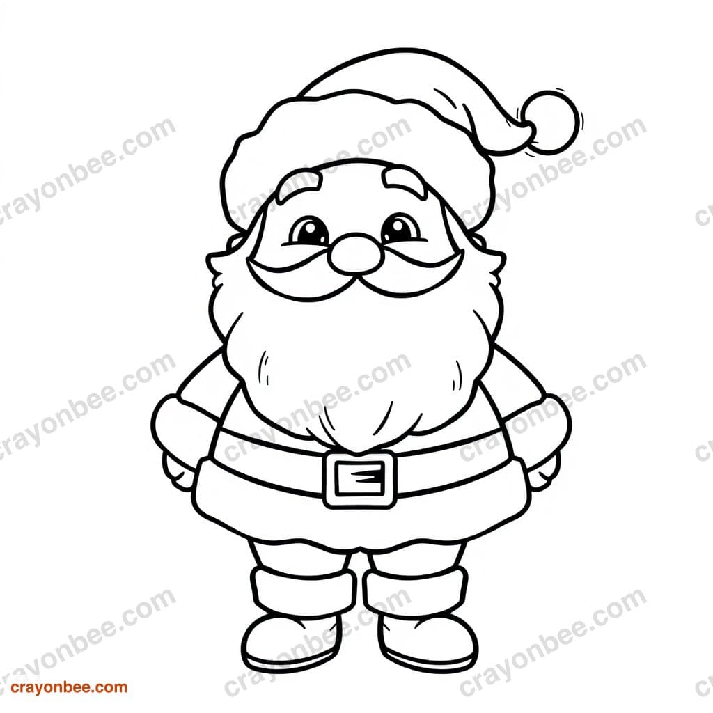Santa Claus Coloring Page — Free Printable PDF