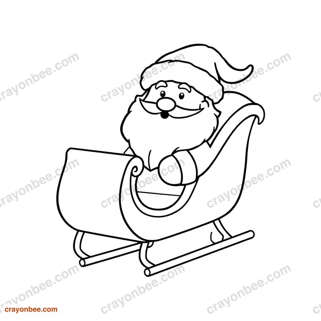 Santa'S Sleigh Coloring Page — Free Printable PDF