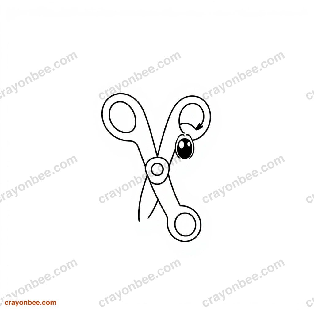 Scissors And Paper Coloring Page — Free Printable PDF