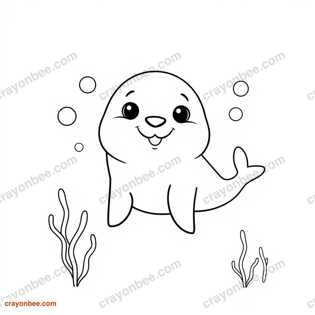 Seal Coloring Page — Free Printable PDF