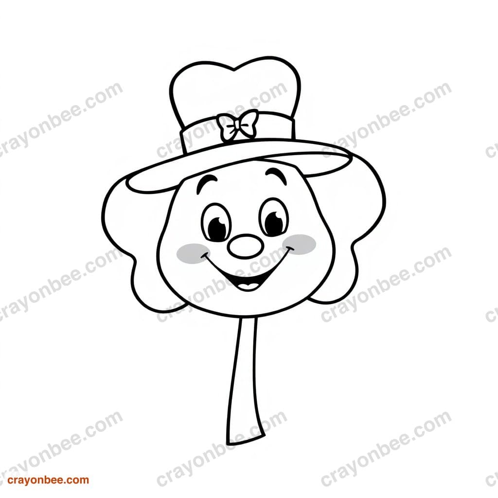 Shamrock Lucky Coloring Page — Free Printable PDF