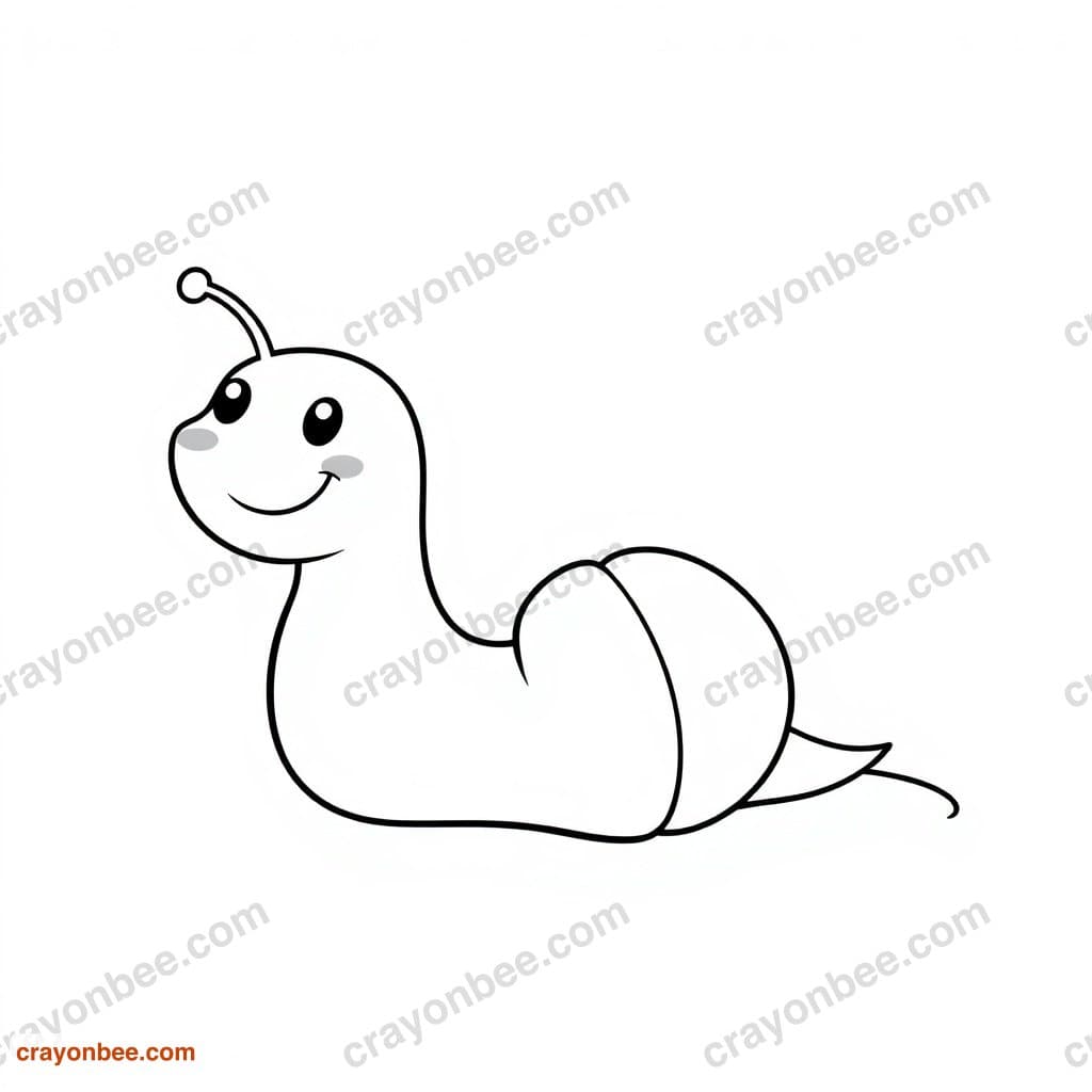 Slug With Trail Coloring Page — Free Printable PDF