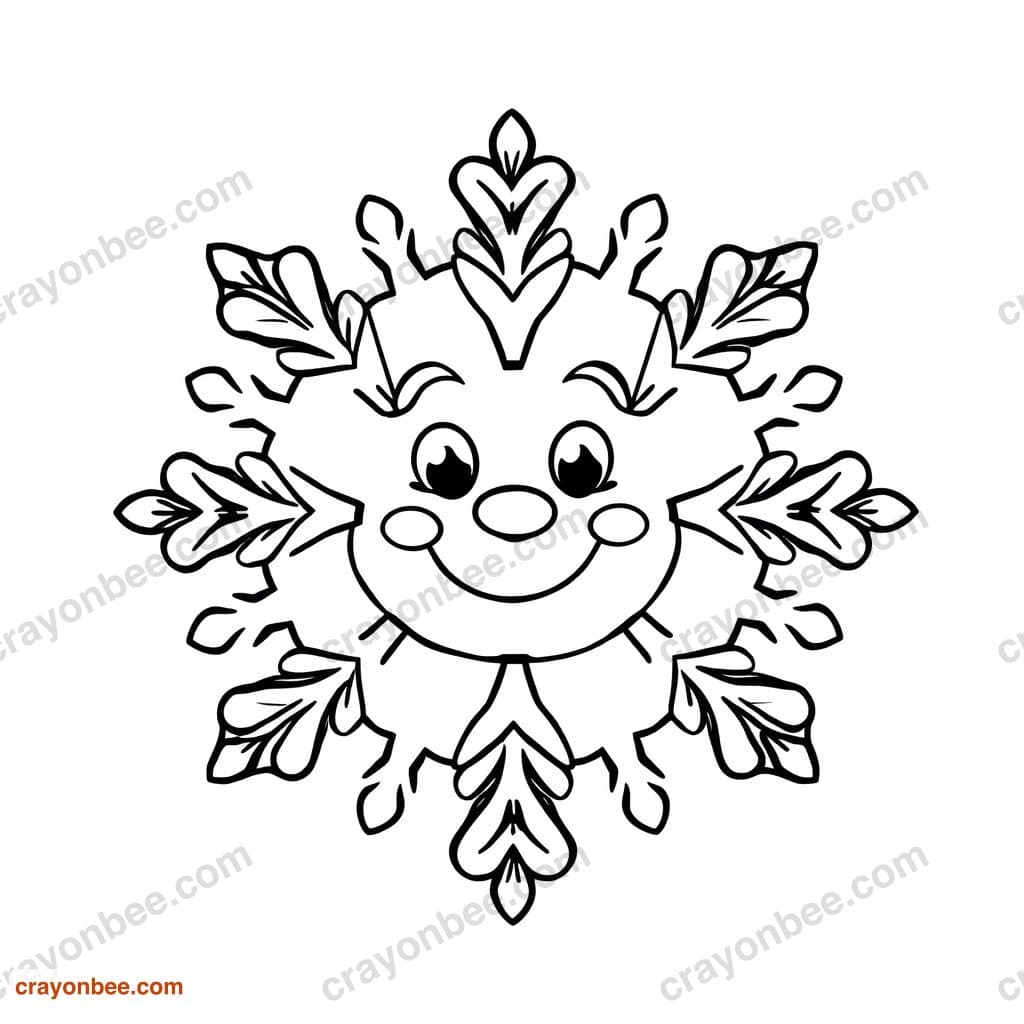 Snowflake Coloring Page — Free Printable PDF