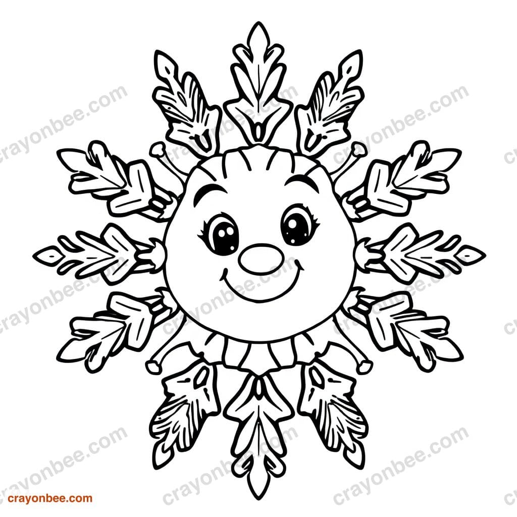 Snowflake Intricate Coloring Page — Free Printable PDF