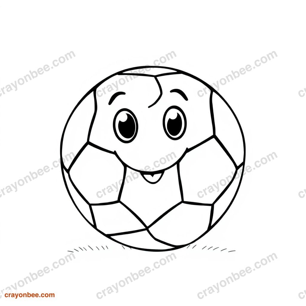 Soccer Ball Coloring Page — Free Printable PDF