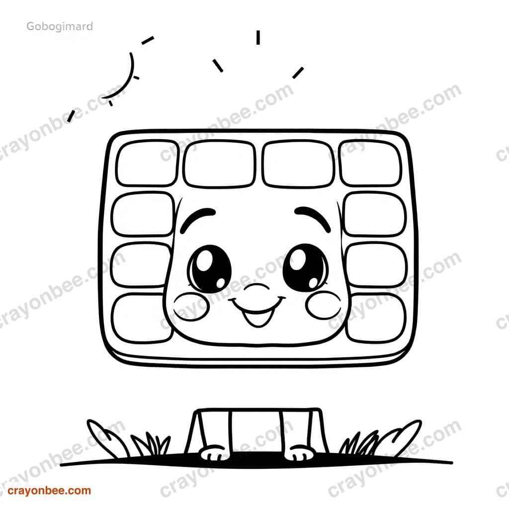 Solar Panel Cute Coloring Page — Free Printable PDF