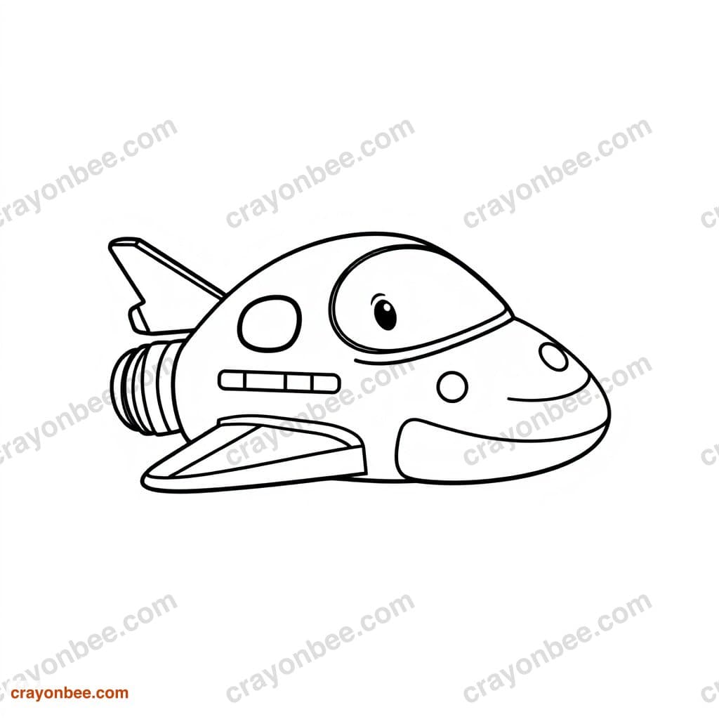 Space Shuttle Coloring Page — Free Printable PDF
