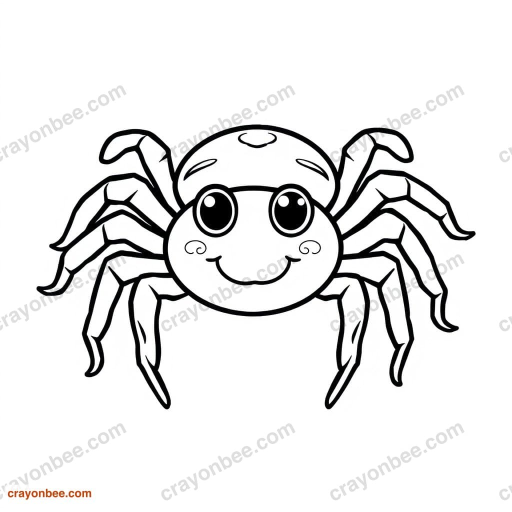 Spider Friendly Coloring Page — Free Printable PDF