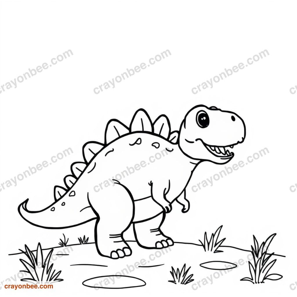 Spinosaurus Coloring Page — Free Printable PDF
