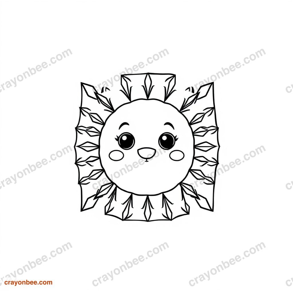 Square With Pattern Coloring Page — Free Printable PDF