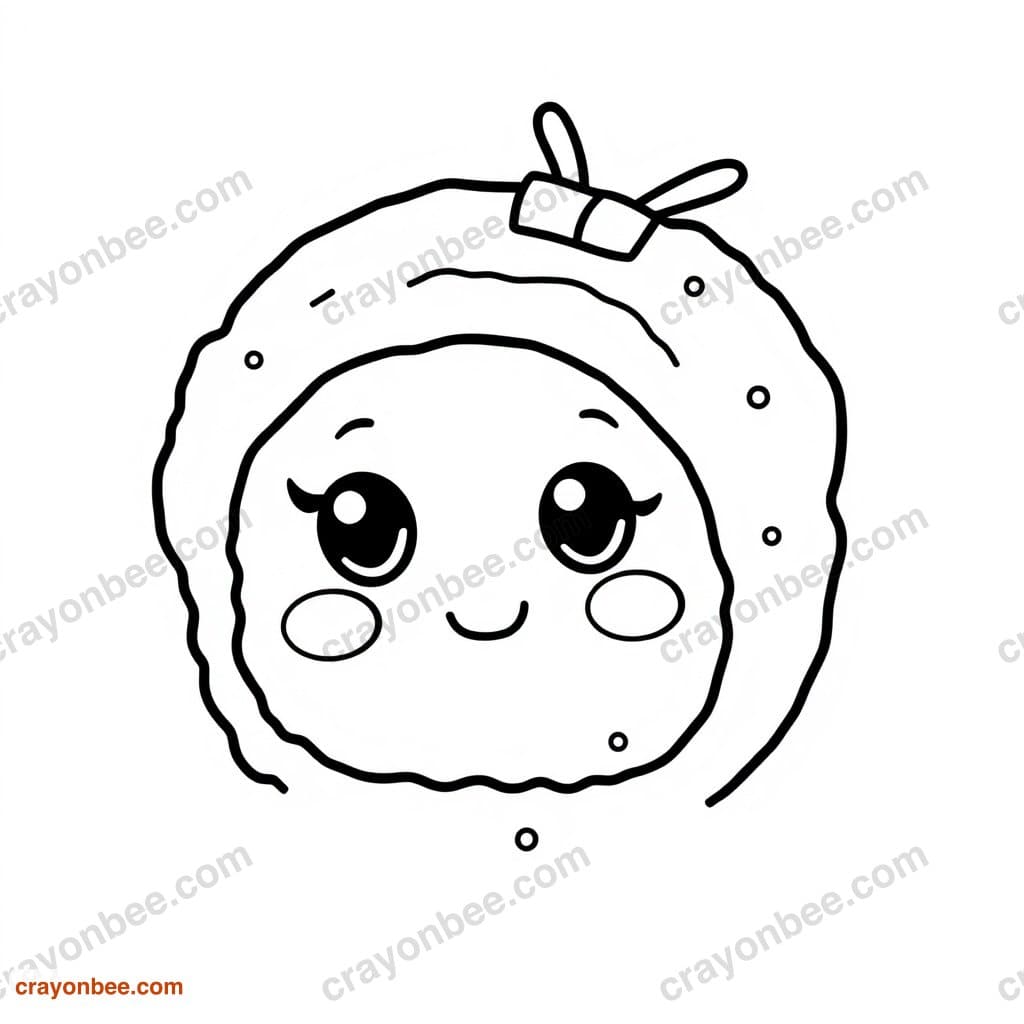 Sushi Coloring Page — Free Printable PDF