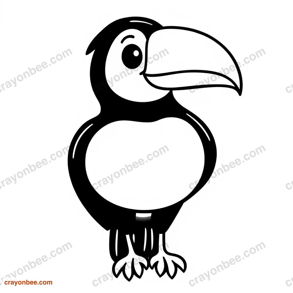 Toucan Coloring Page — Free Printable PDF
