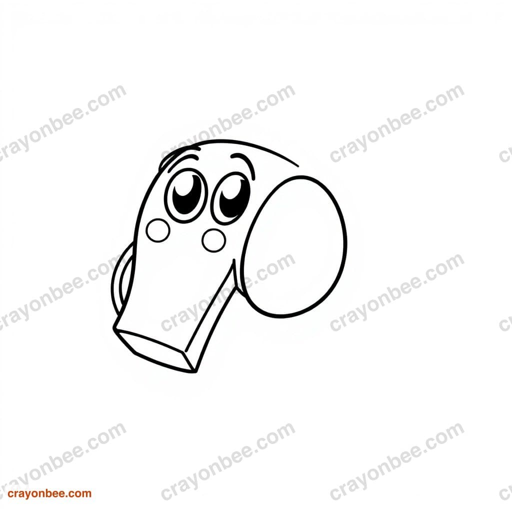 Whistle Coloring Page — Free Printable PDF
