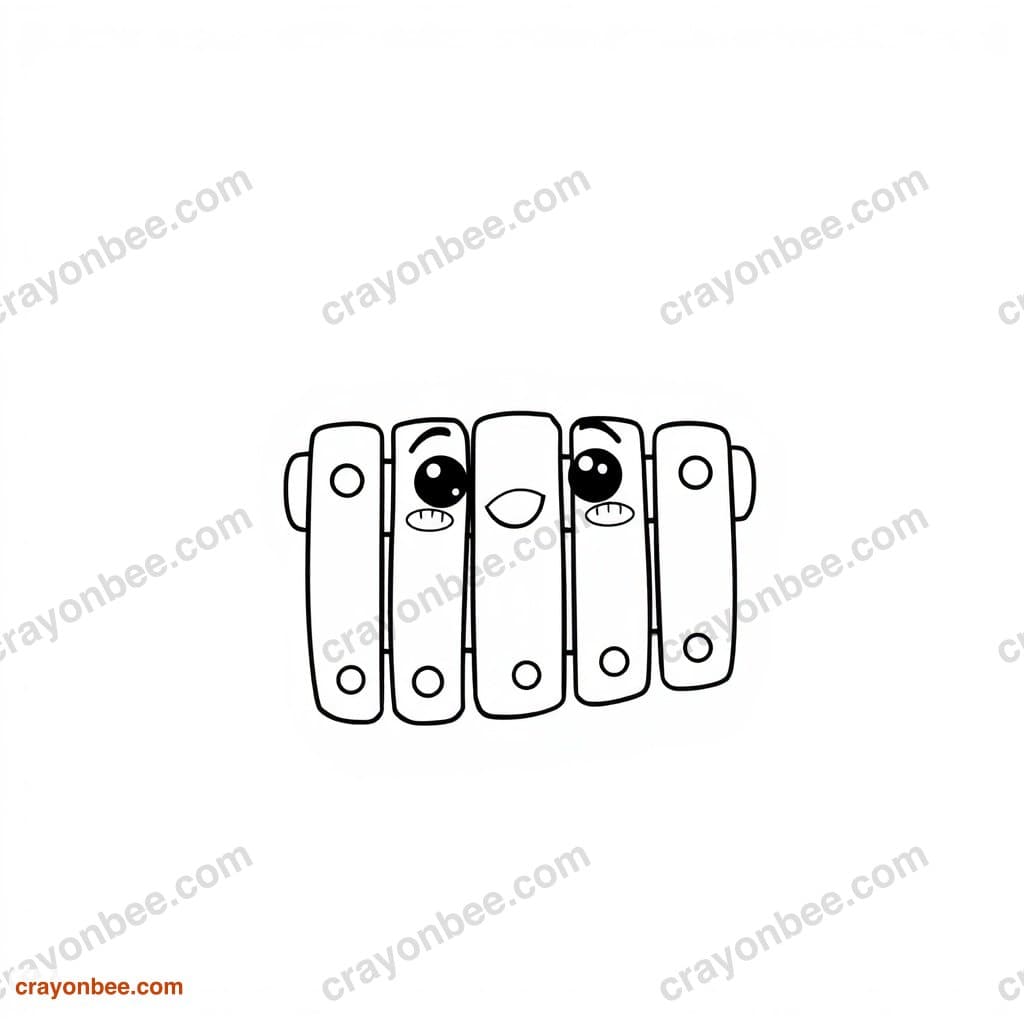 Xylophone Coloring Page — Free Printable PDF