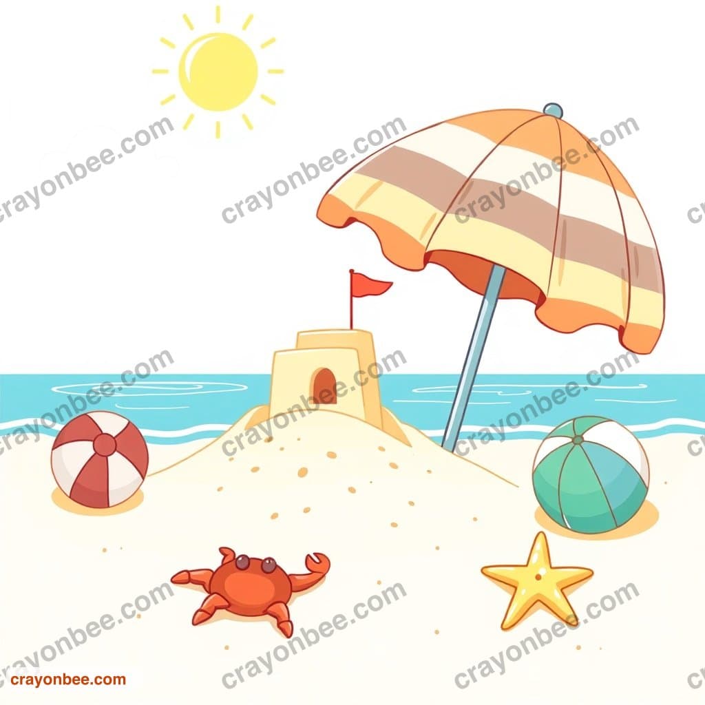 Spot the Differences — beach Scene (Free Printable)