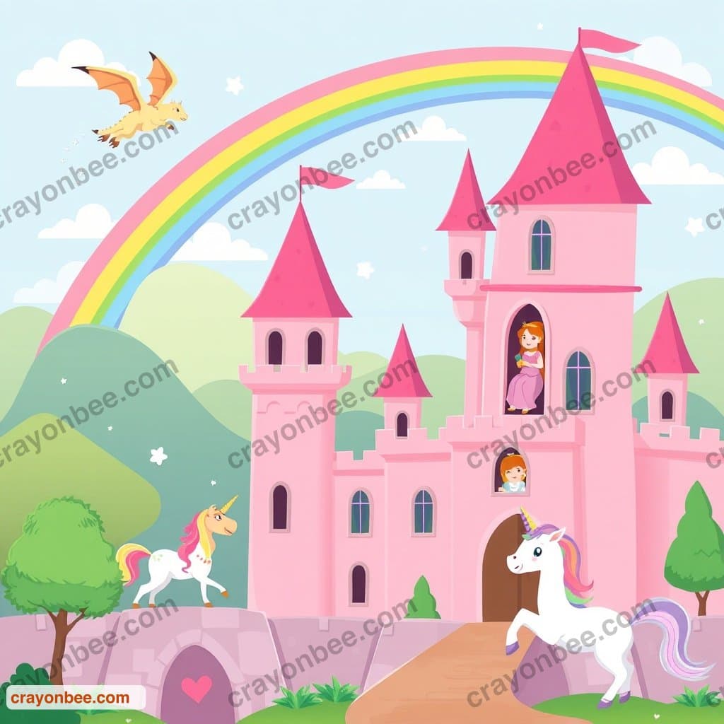 Spot the Differences — castle Scene (Free Printable)