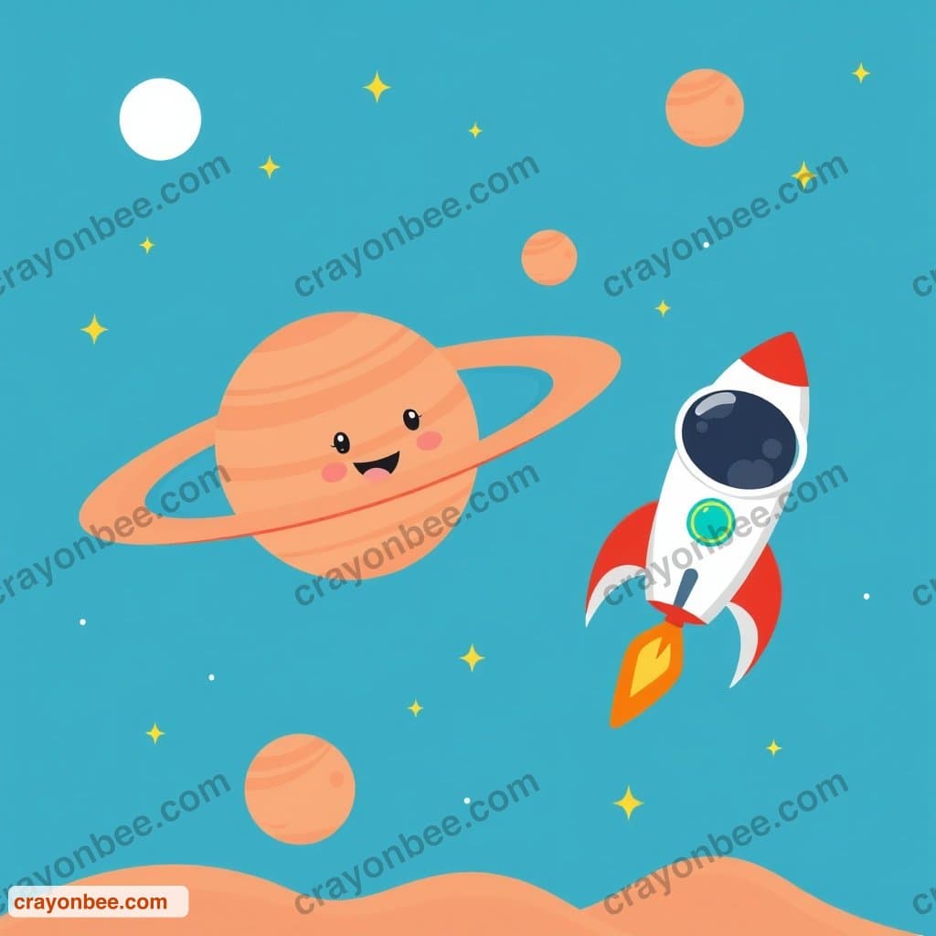 Spot the Differences — space Scene (Free Printable)