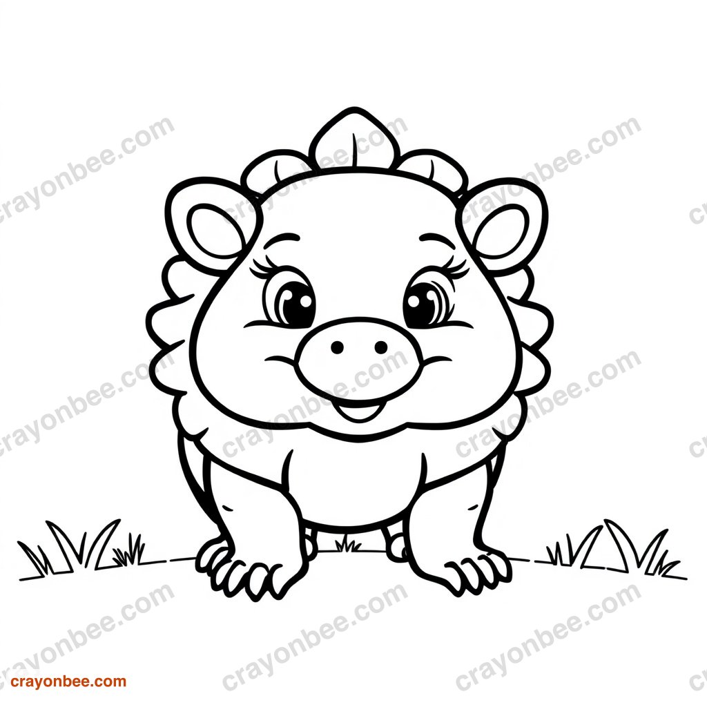 Armadillo Coloring Page — Free Printable PDF