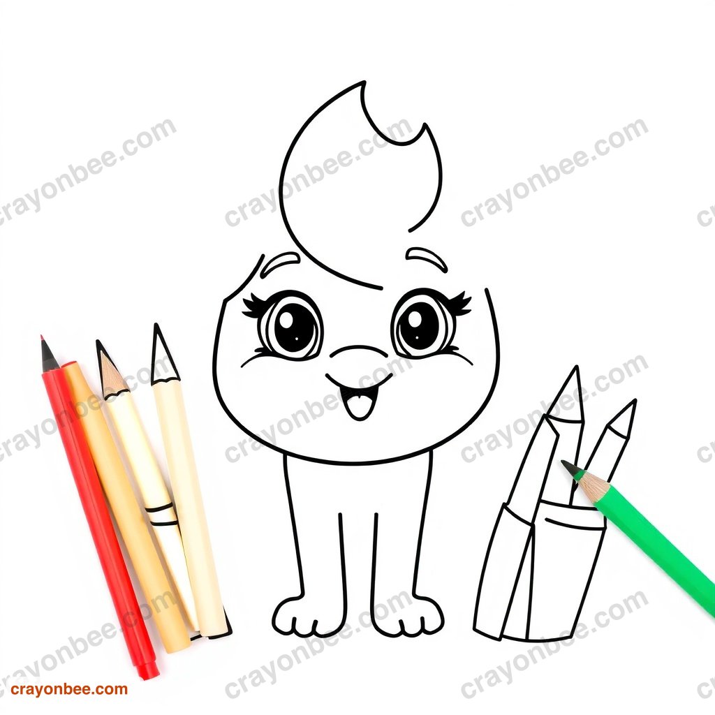 Art Supplies Coloring Page — Free Printable PDF