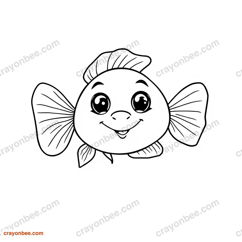 Betta Fish Coloring Page — Free Printable PDF