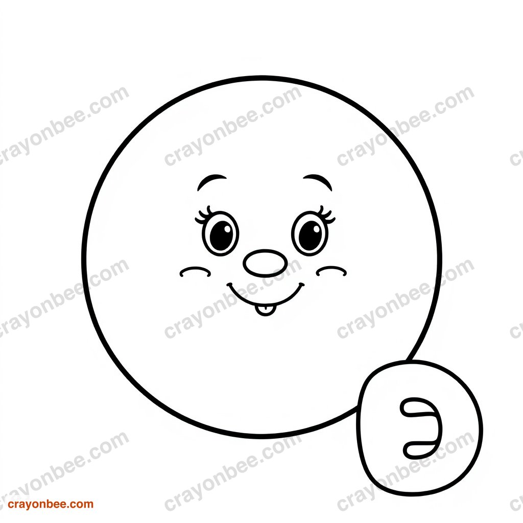 Big Oval Coloring Page — Free Printable PDF