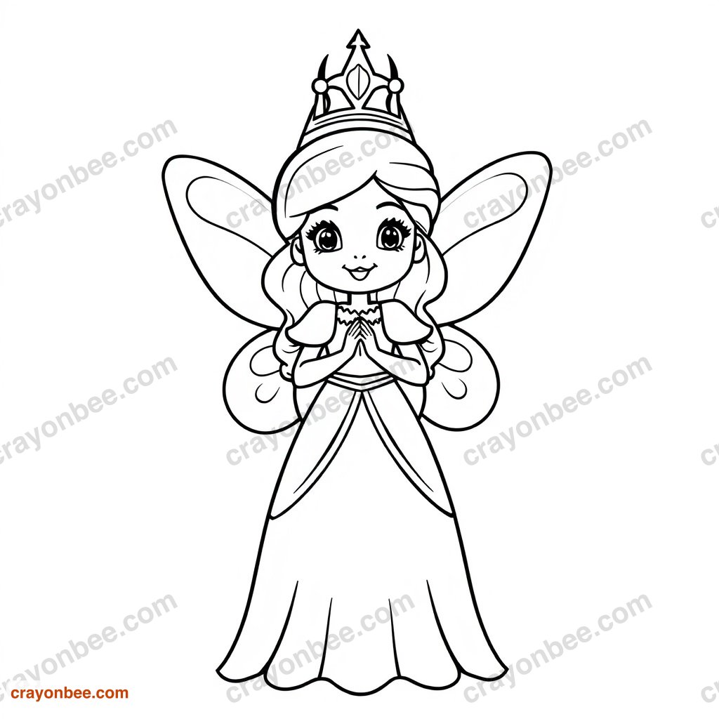 Fairy Godmother Coloring Page — Free Printable PDF