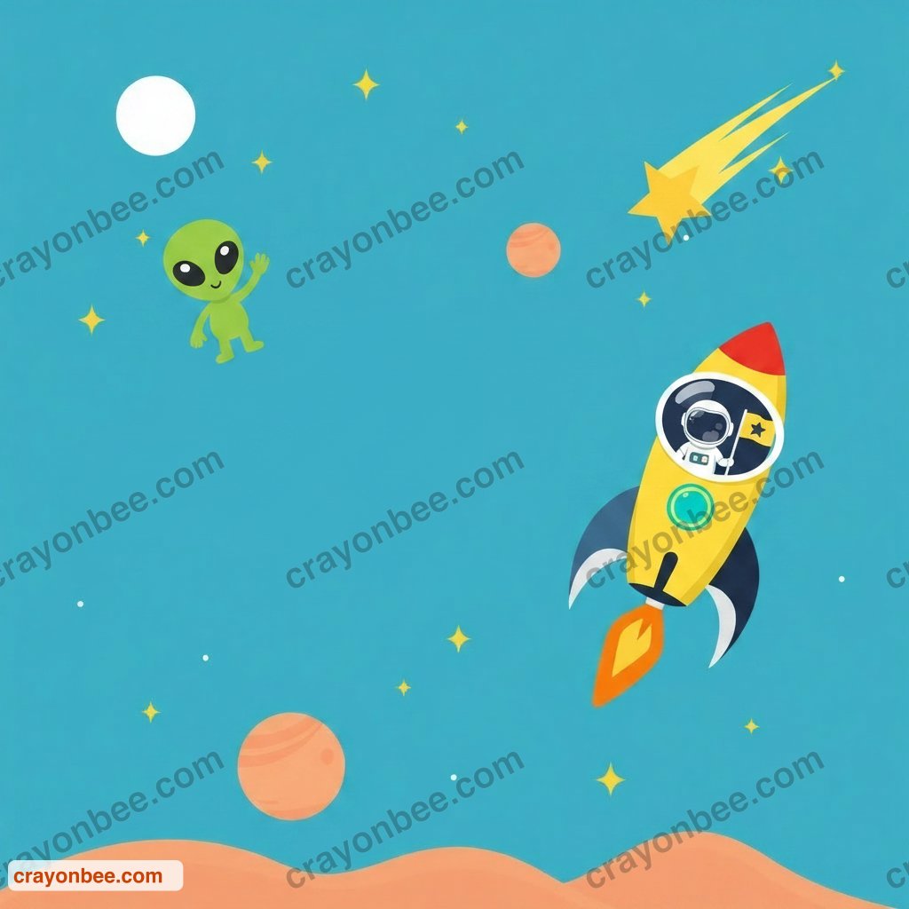 Spot the Differences: space — picture B